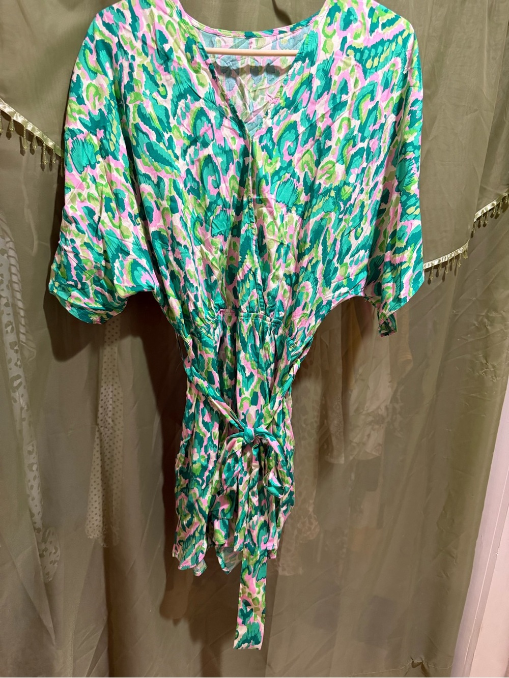 Vibrant Green & Pink Romper